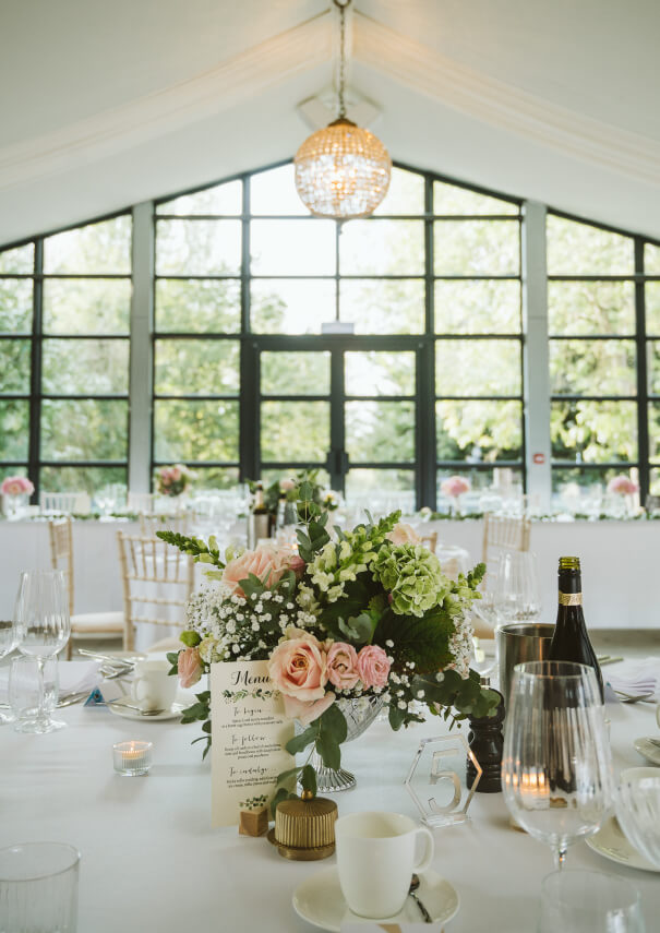 wedding venue in essex table setting
