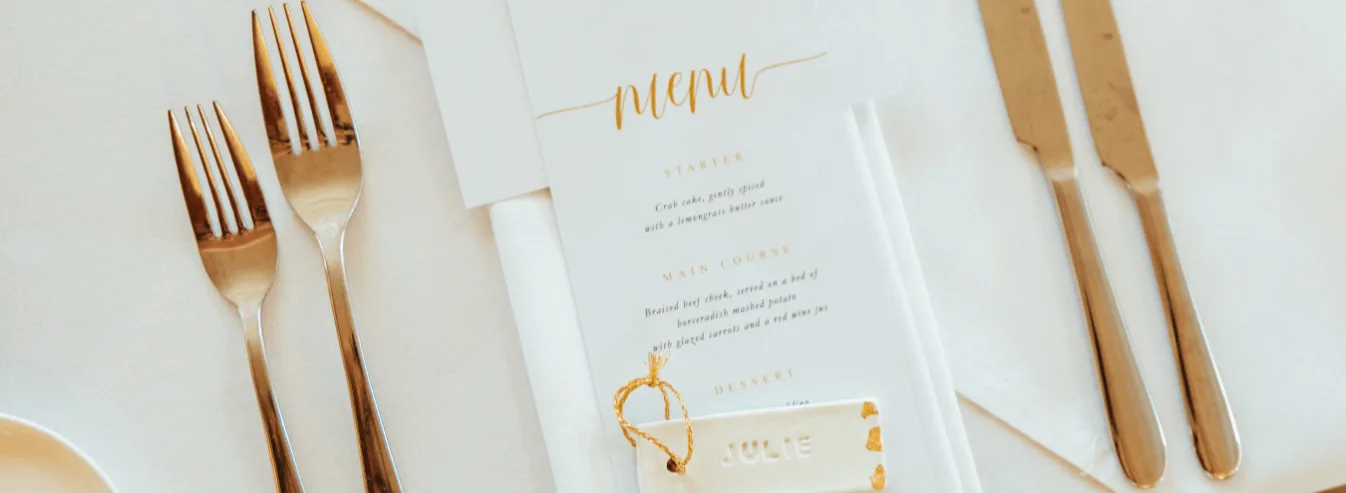 Dining at Private wedding venue