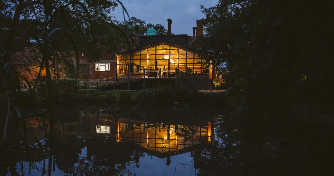 Exclusive use wedding venue at night