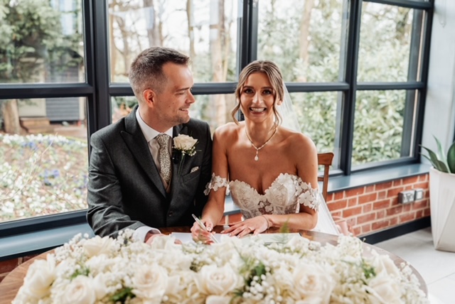 Evangelina and David Flynn our happy bride and groom